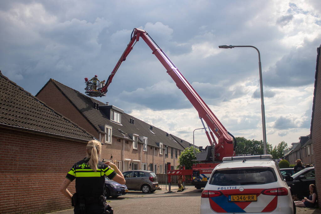 Brand op dak van woning door werkzaamheden