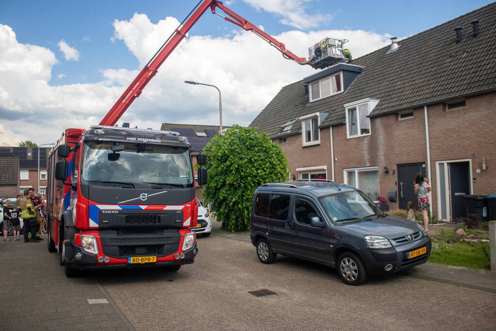 Brand op dak van woning door werkzaamheden