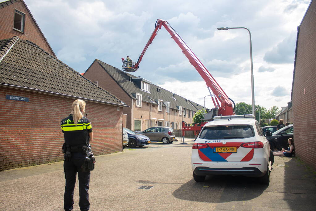 Brand op dak van woning door werkzaamheden