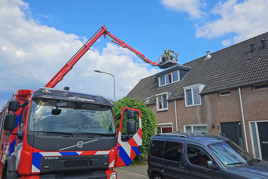 Brand op dak van woning door werkzaamheden