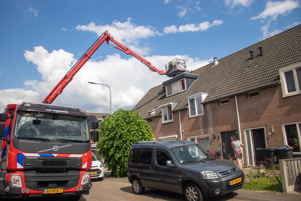 Brand op dak van woning door werkzaamheden