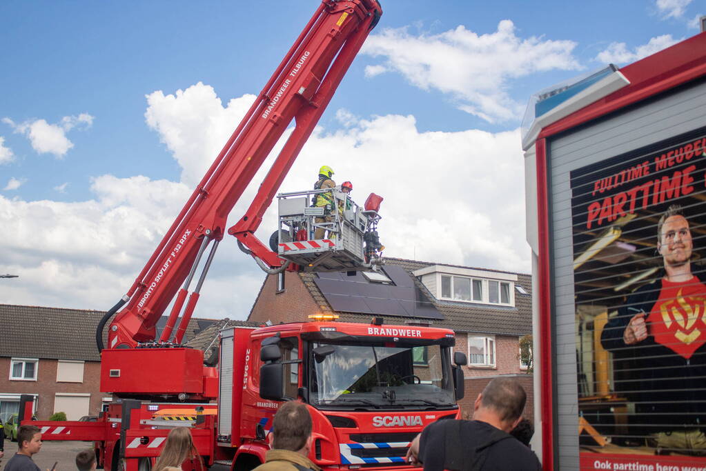 Brand op dak van woning door werkzaamheden