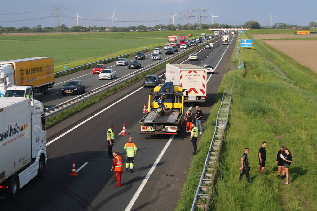 Motorrijder komt ten val