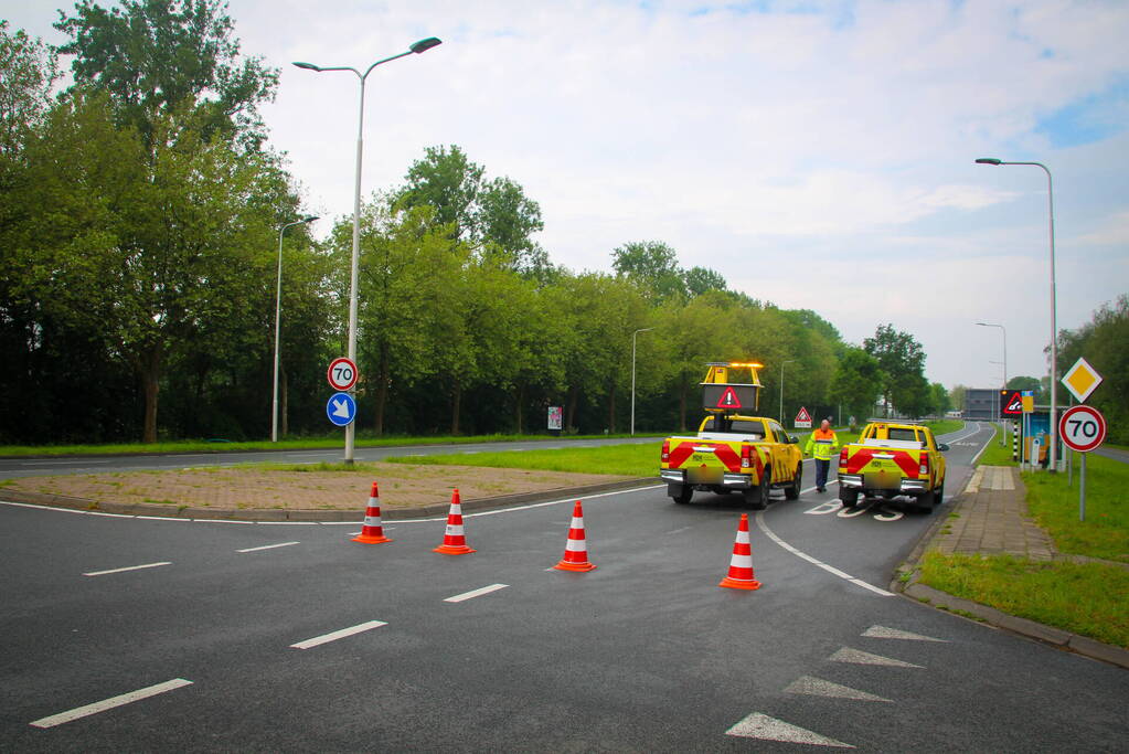 Enorme omleiding door brug in storing