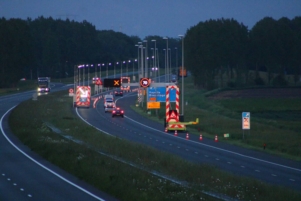 Tunnel afgesloten wegens spoedreparatie