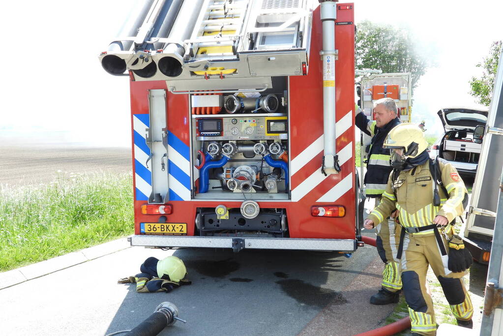 Twee voertuigen afgebrand tijdens werkzaamheden