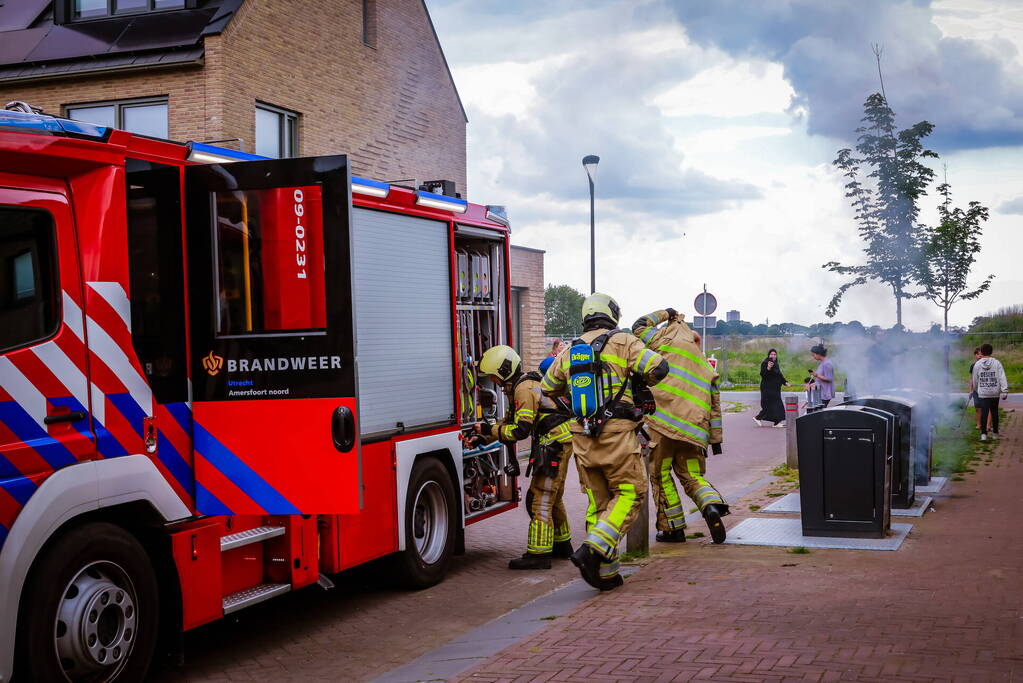 Brand in ondergrondse container