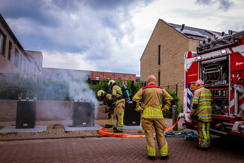 Brand in ondergrondse container