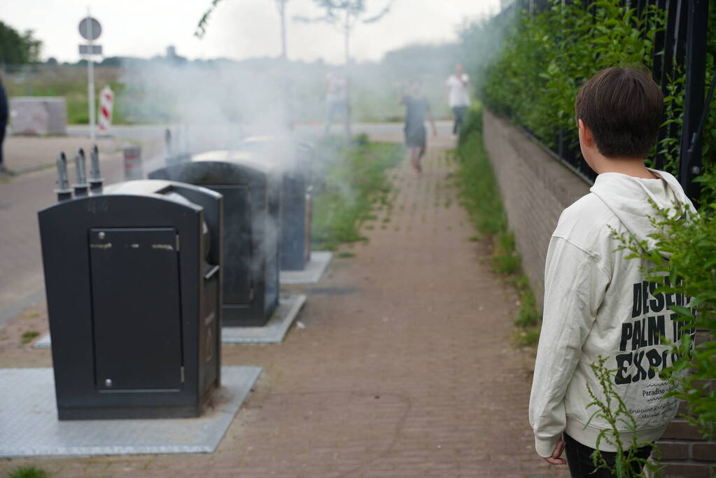 Brand in ondergrondse container