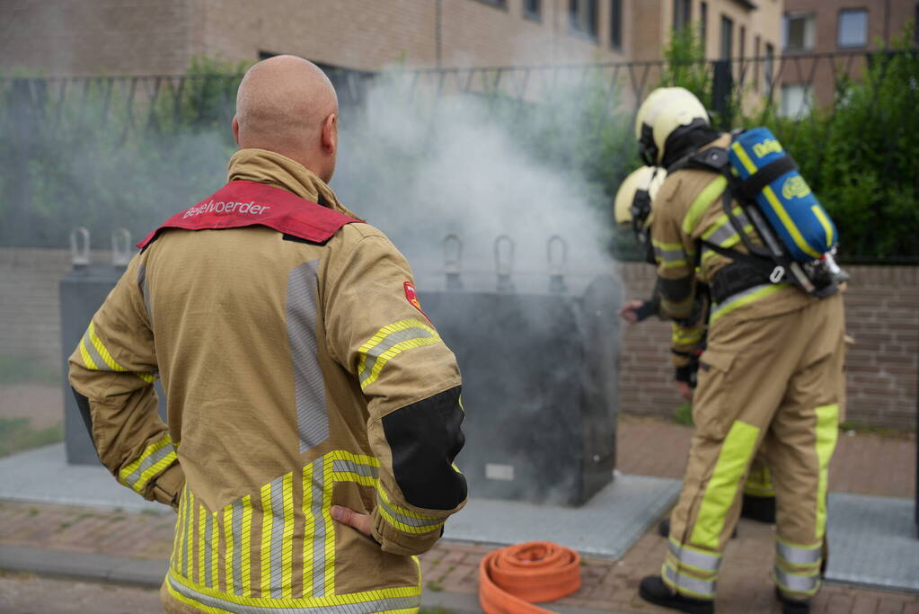 Brand in ondergrondse container