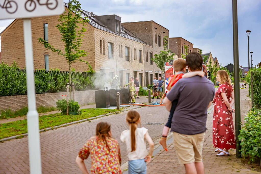 Brand in ondergrondse container