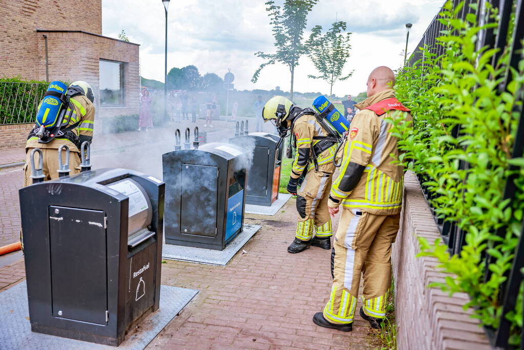 Brand in ondergrondse container