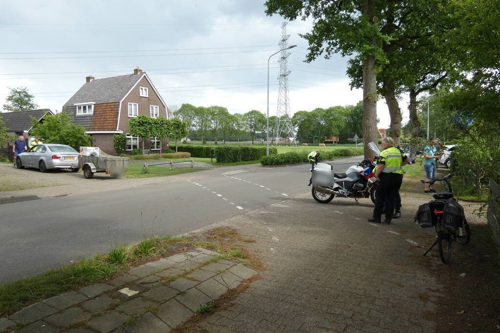 Fietser gewond bij botsing met auto