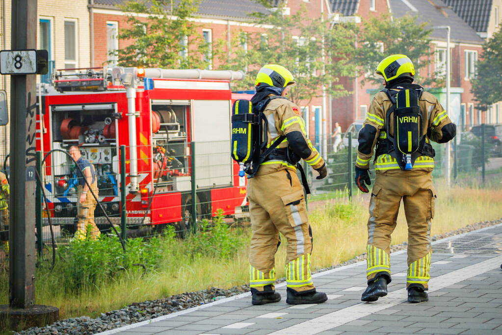 Flinke rookontwikkeling door brand op treinstation