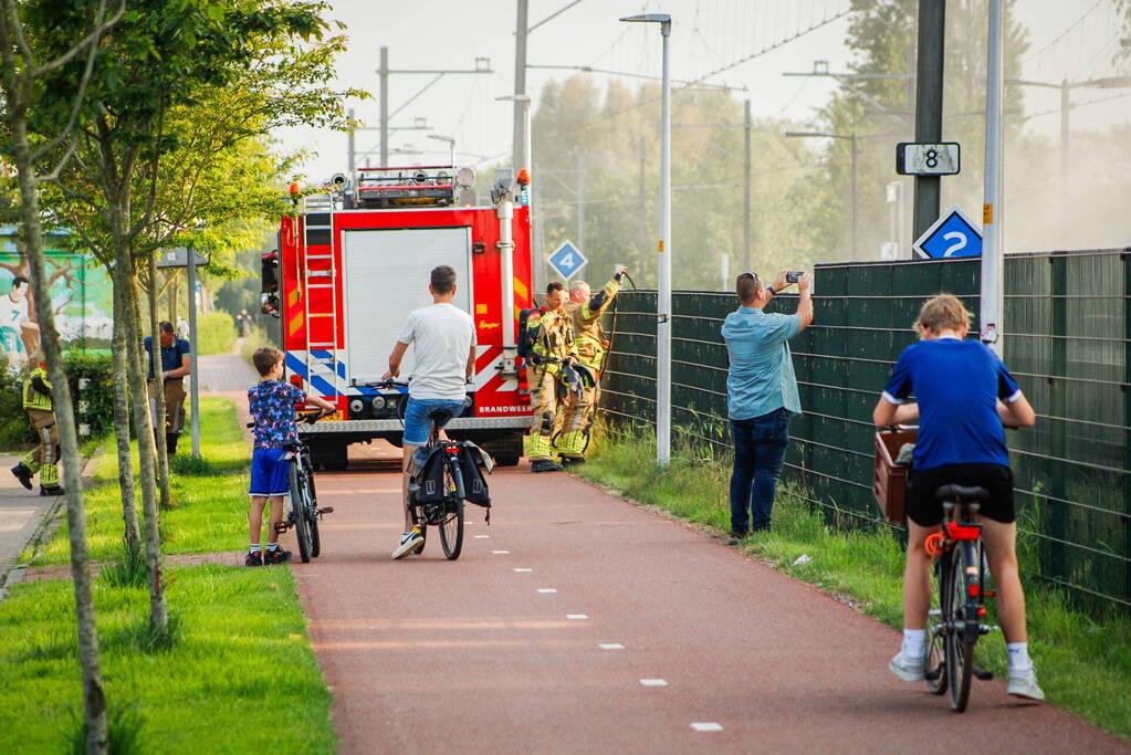 Flinke rookontwikkeling door brand op treinstation