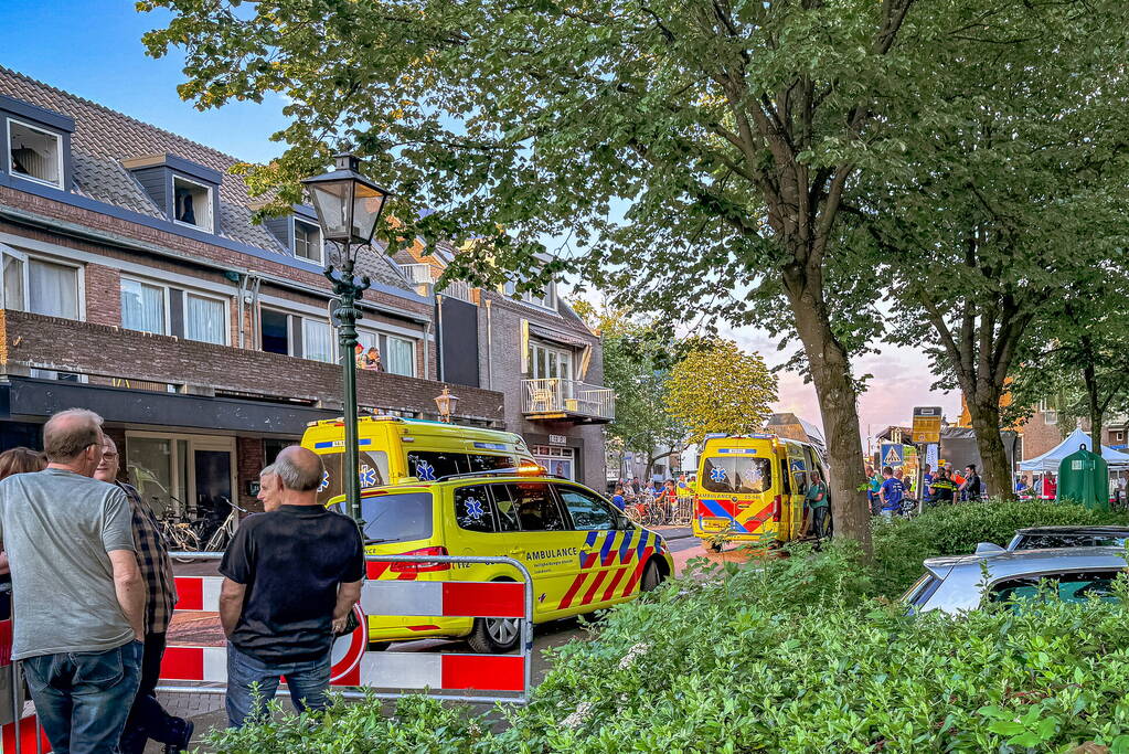 Traumahelikopter landt tijdens huldigingsfeest