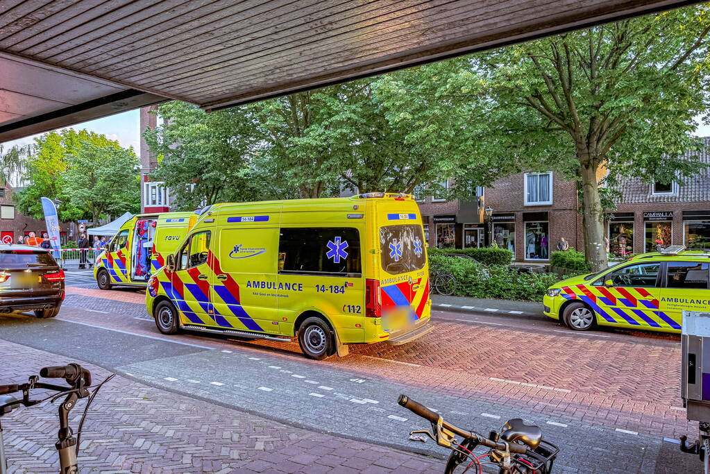 Traumahelikopter landt tijdens huldigingsfeest