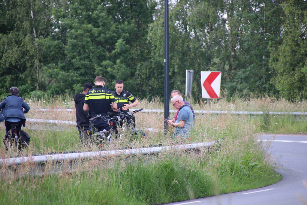 Fatbiker botst op tegemoetkomende fietser