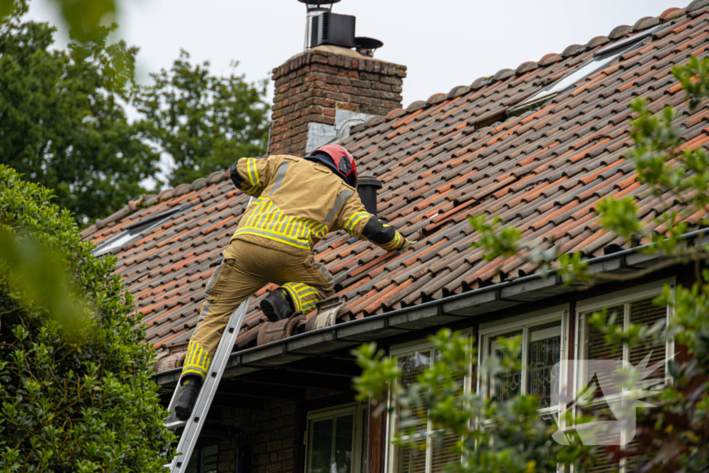 Dak beschadigd door harde wind