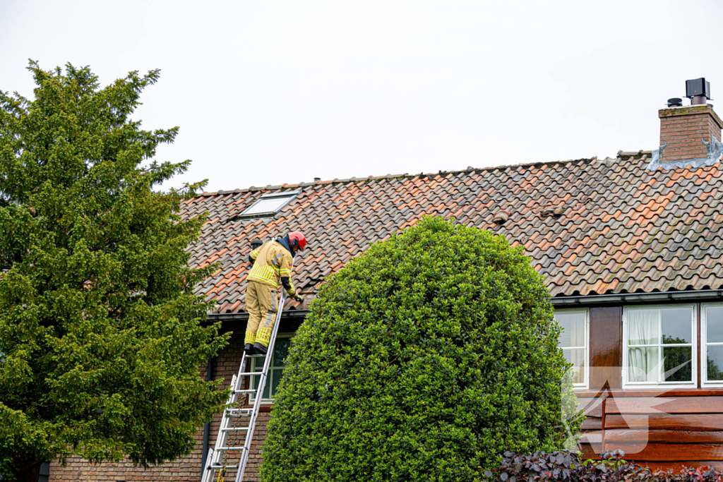 Dak beschadigd door harde wind