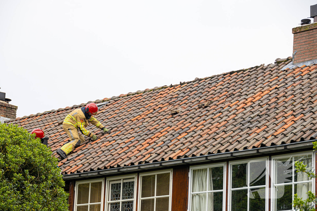 Dak beschadigd door harde wind