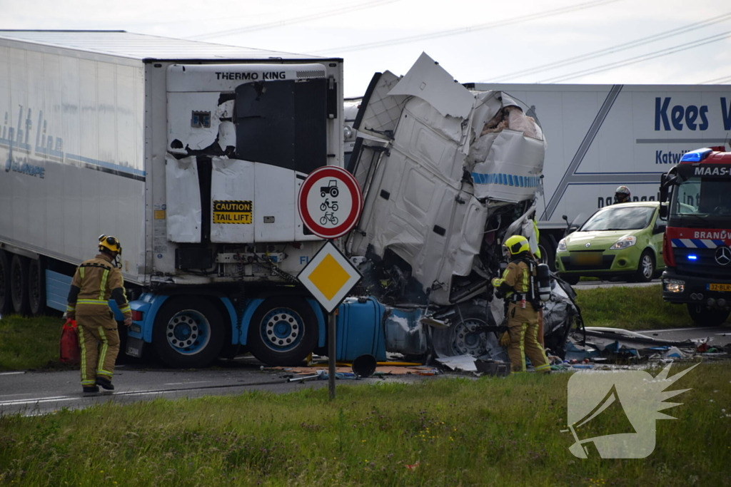 Zeer ernstig ongeval met vrachtwagen