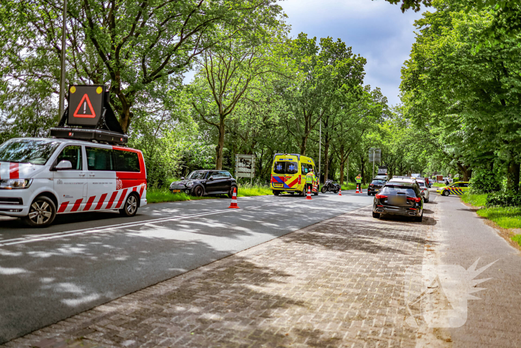 Motorrijder in botsing met auto