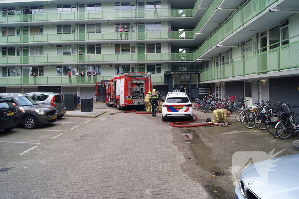 Brandweer ingezet voor brand in keuken