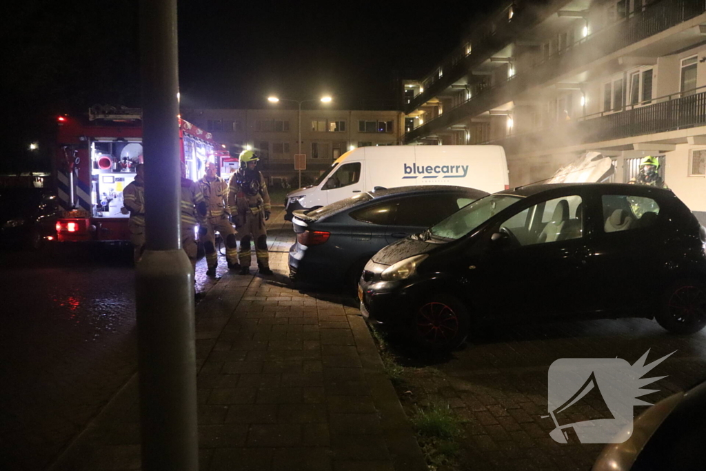 Brand in auto snel onder controle