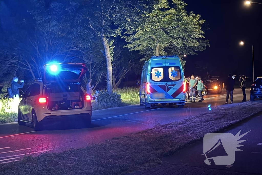 Automobilist raakt van de weg en klapt op boom