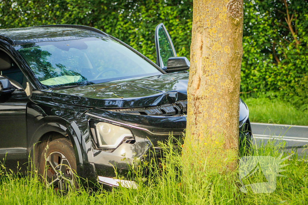 Automobilist eindigt tegen boom