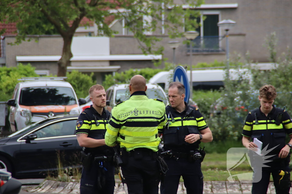 Twee fietsers met elkaar in botsing