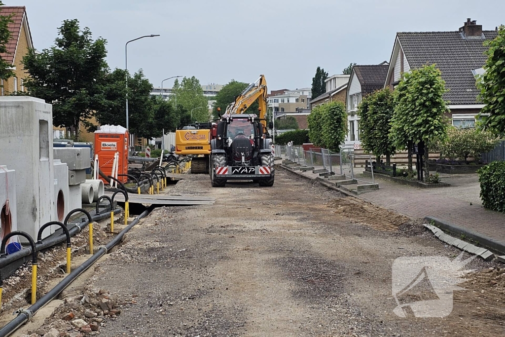 Gasleiding geraakt tijdens werkzaamheden