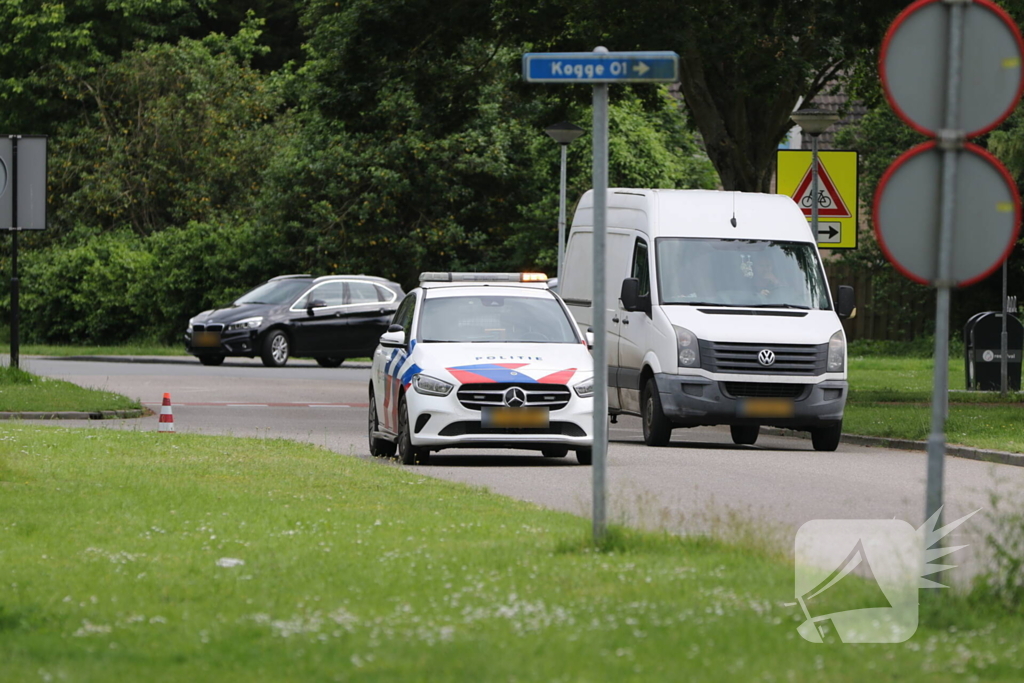 Schade bij ongeval, verkeer rijdt door afzetting