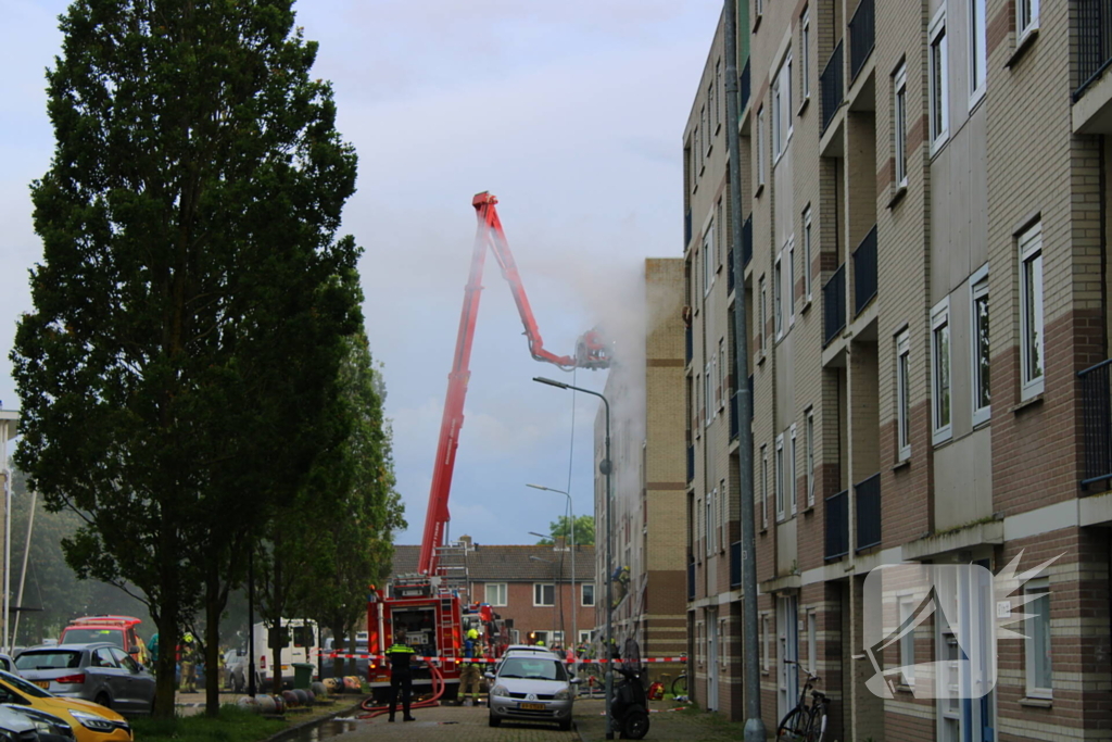 Personen gered bij gasbrand in portiekflat