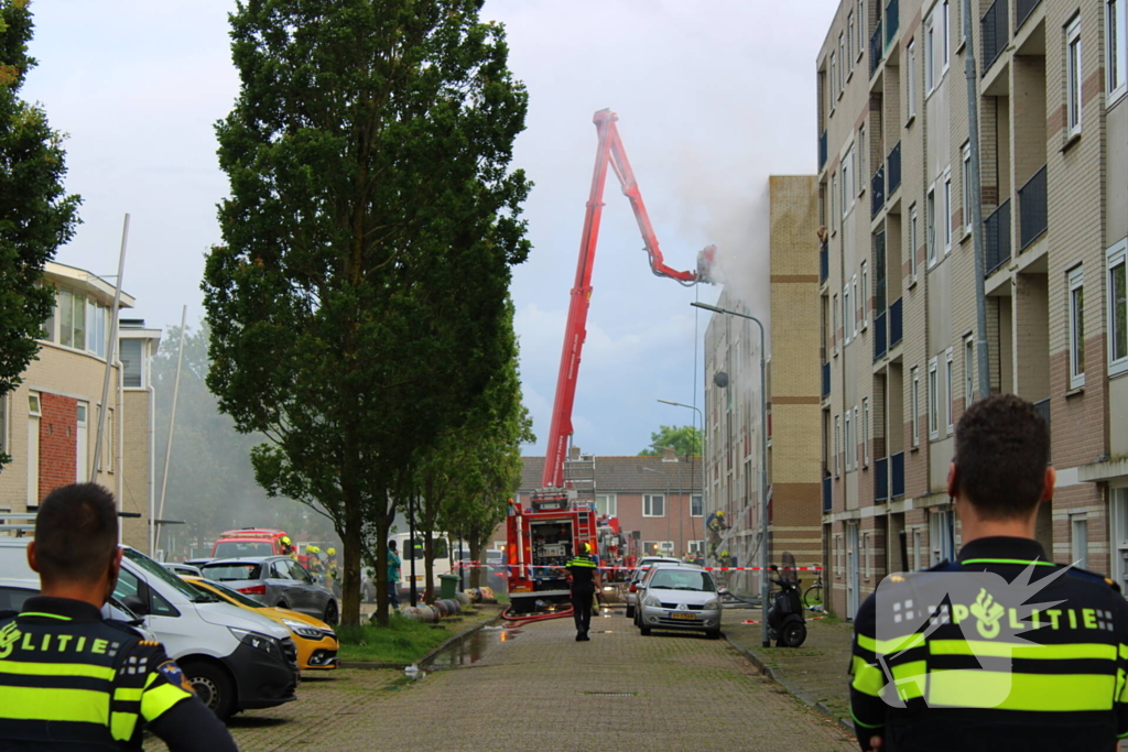 Personen gered bij gasbrand in portiekflat