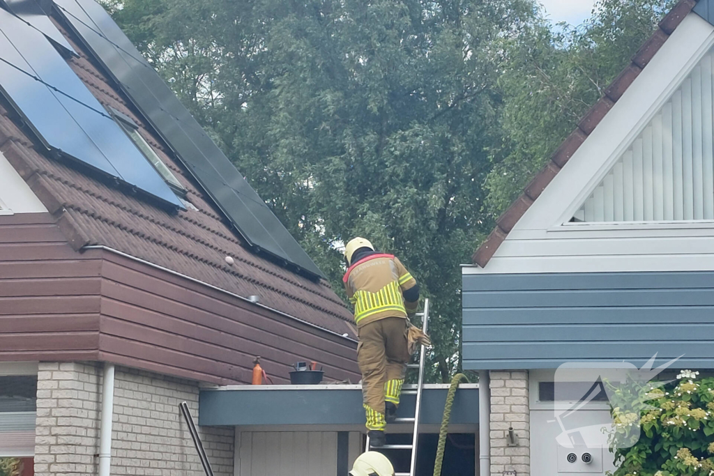 Brand uitgebroken door werkzaamheden op dak