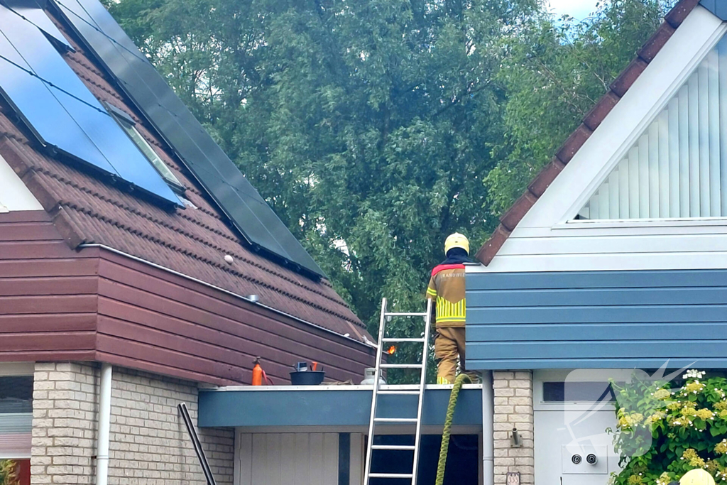 Brand uitgebroken door werkzaamheden op dak