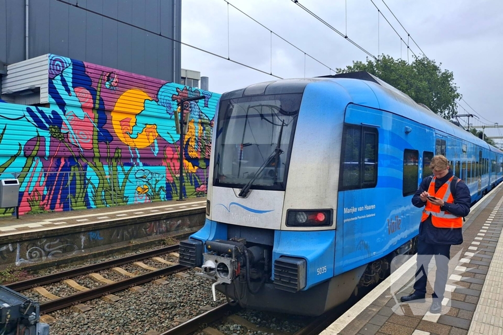 Geen treinen op station Barneveld Centrum door losse bovenleiding