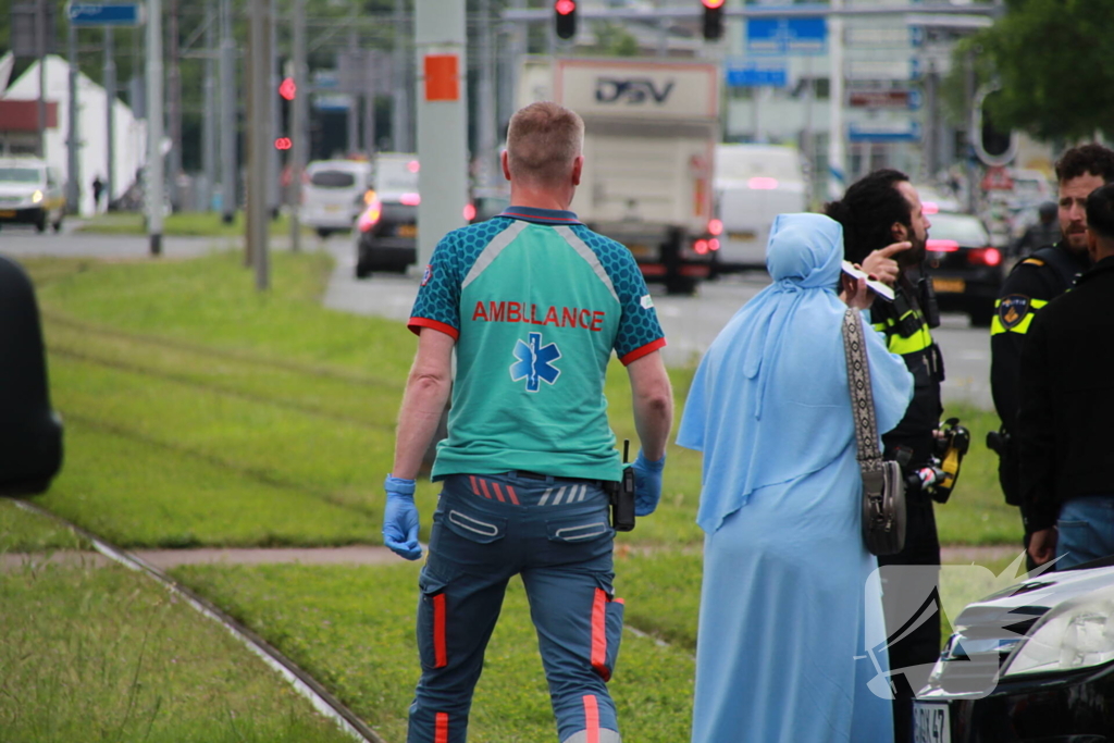 Tram in botsing met personenauto