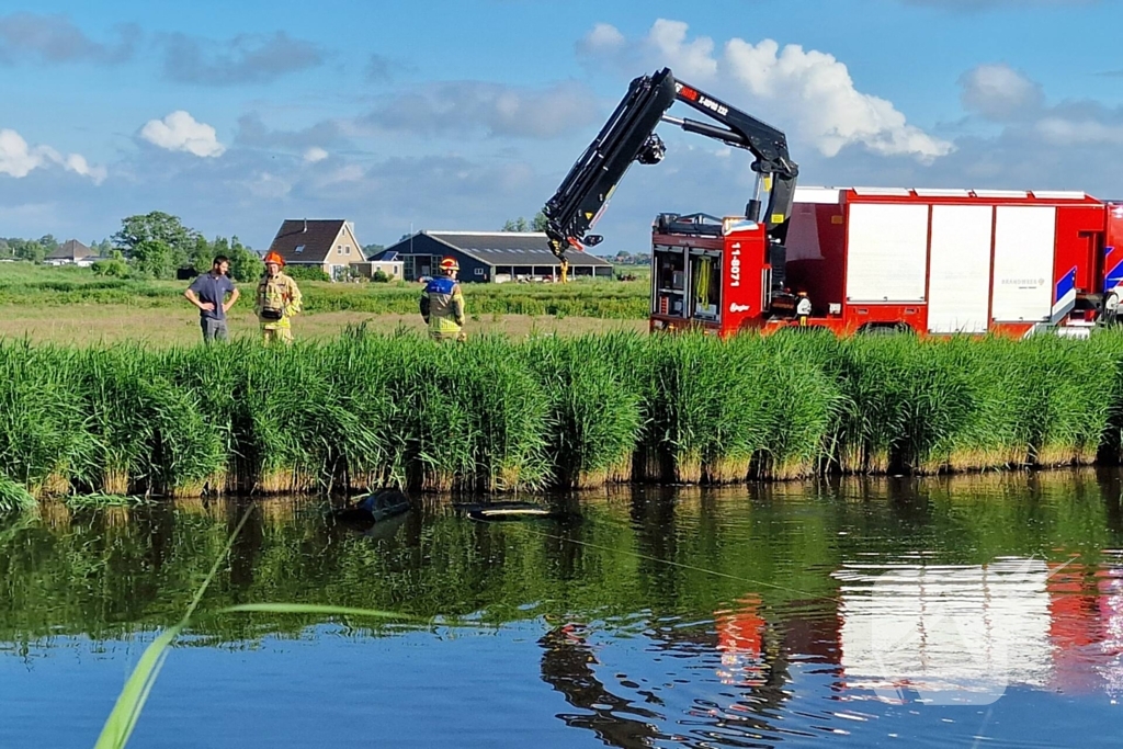 Personenwagen in het water aangetroffen