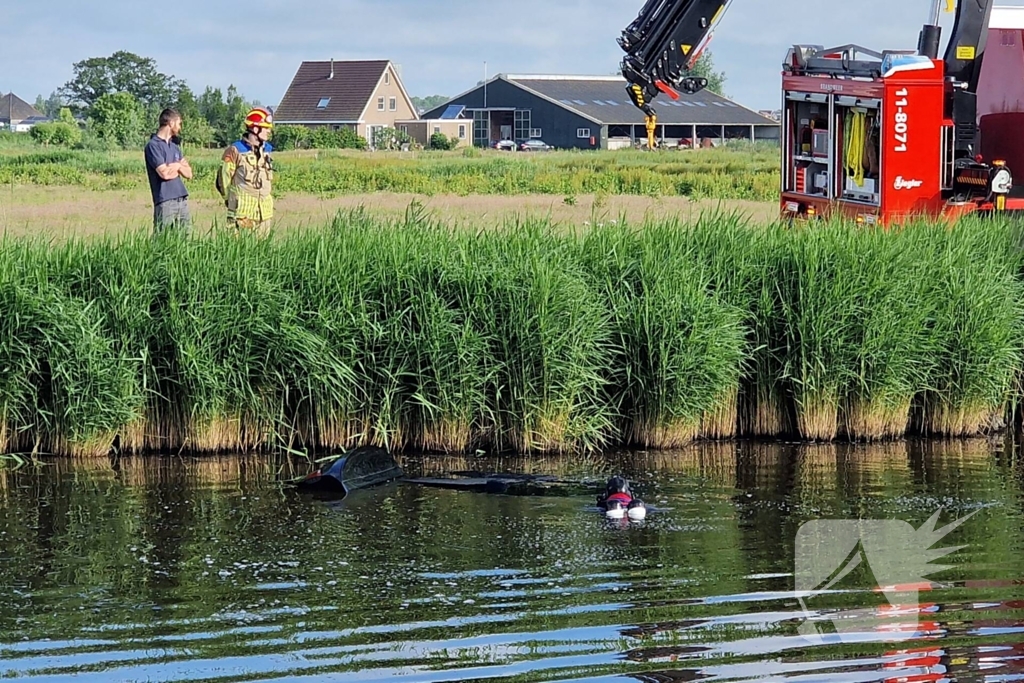 Personenwagen in het water aangetroffen