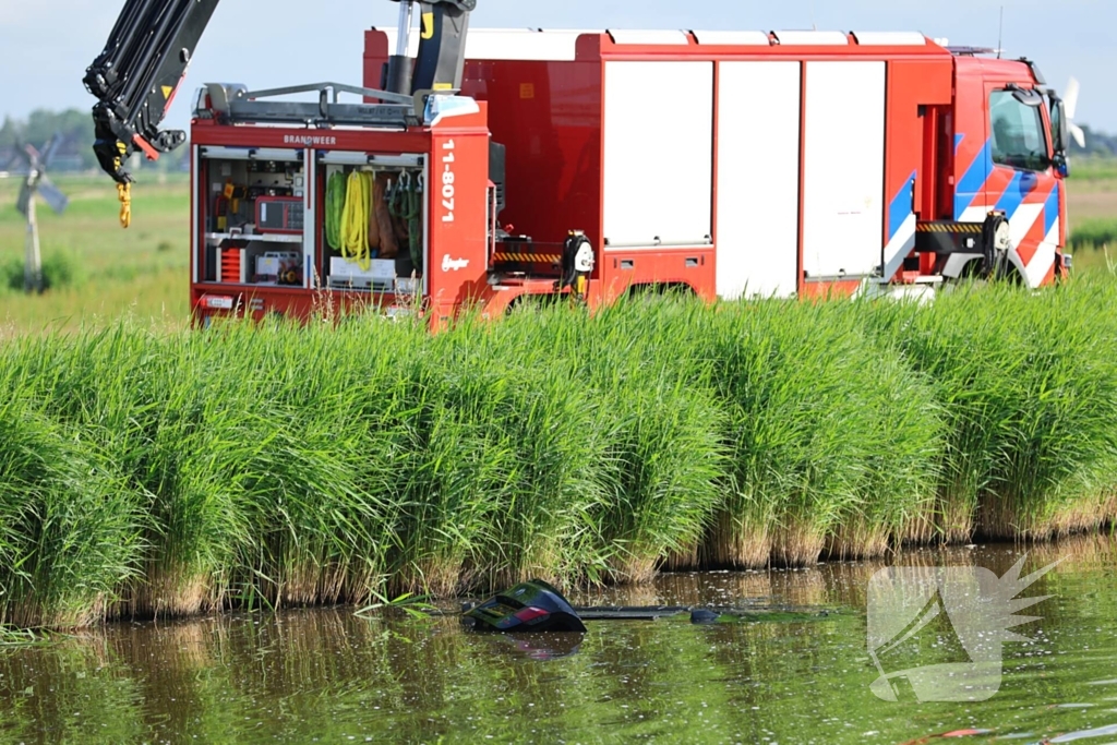 Personenwagen in het water aangetroffen