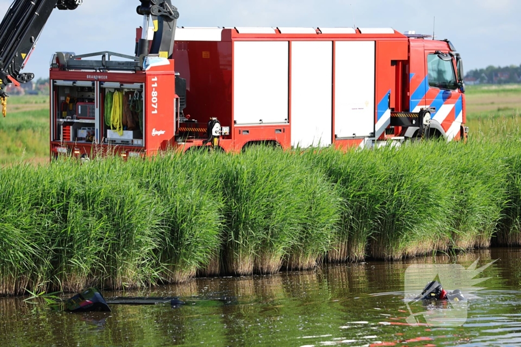 Personenwagen in het water aangetroffen