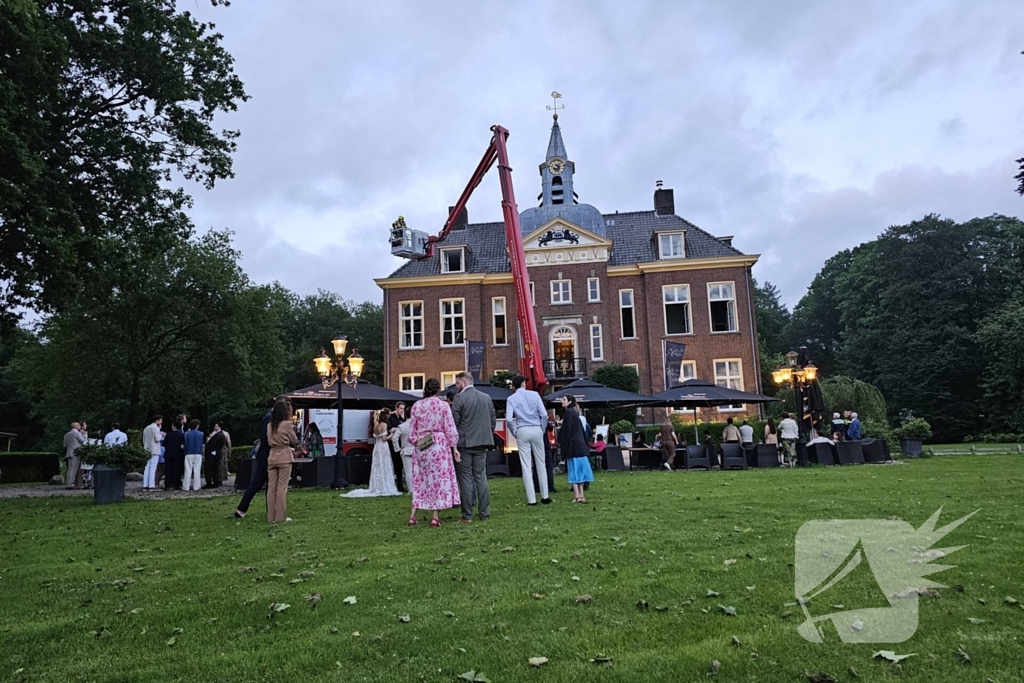 Brand tijdens bruiloft in Kasteel Hoekelum