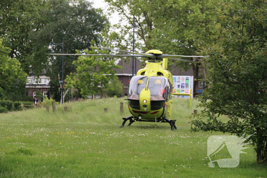 Traumahelikopter aanwezig voor medisch incident