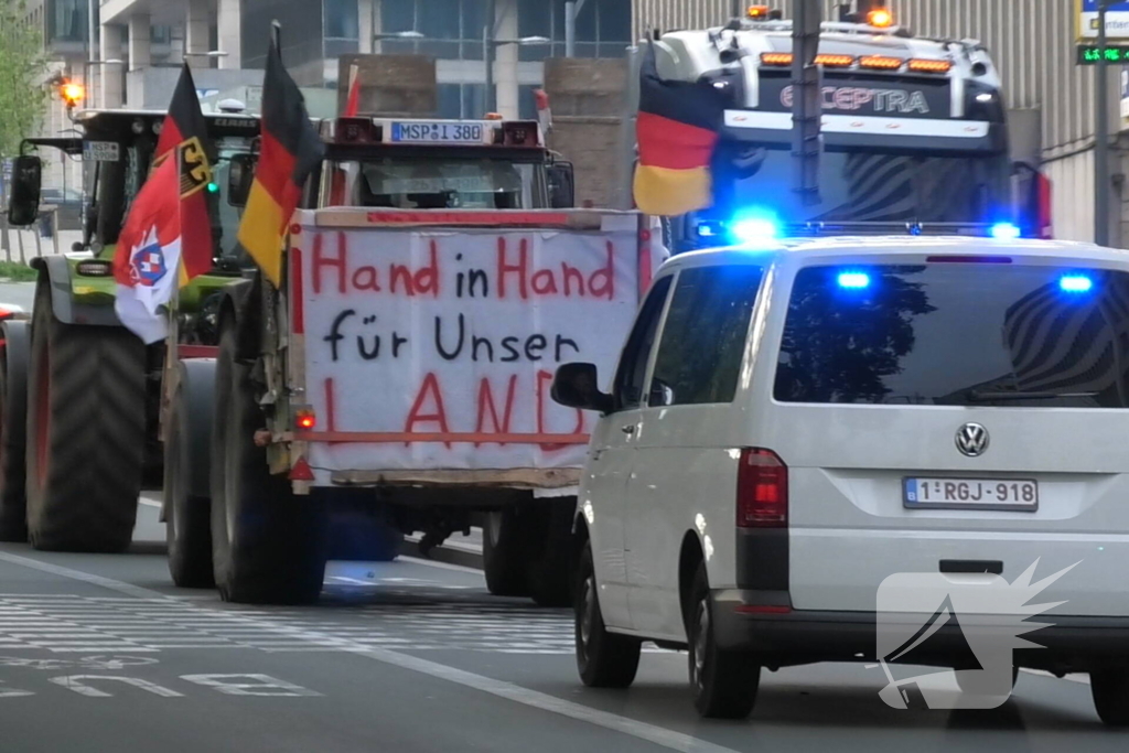 Protest in Brussel tegen EU-landbouwbeleid