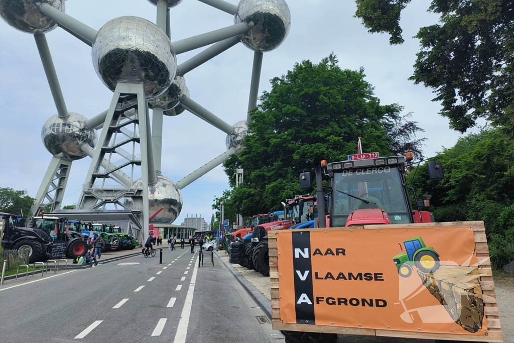 Protest in Brussel tegen EU-landbouwbeleid