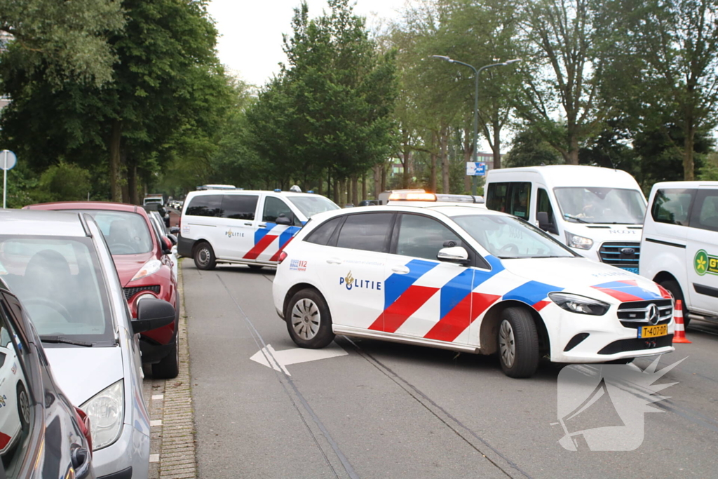 Schade na ongeval op kruising