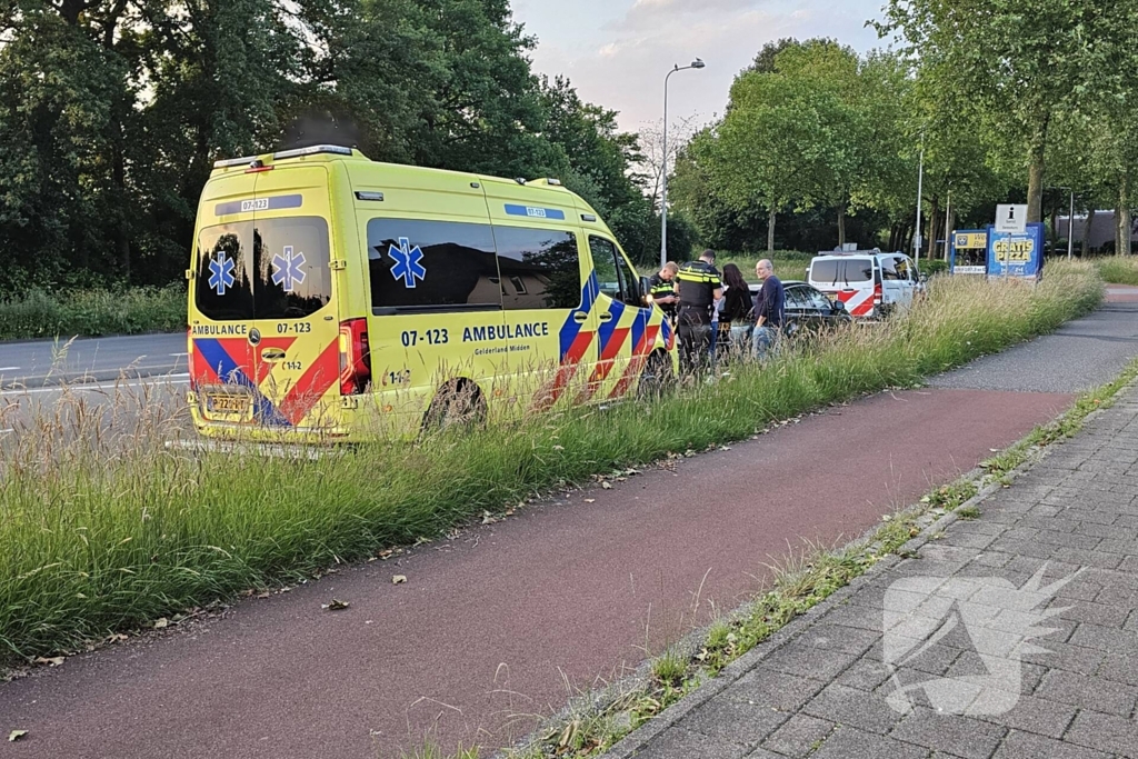 Schade na botsing op snelweg